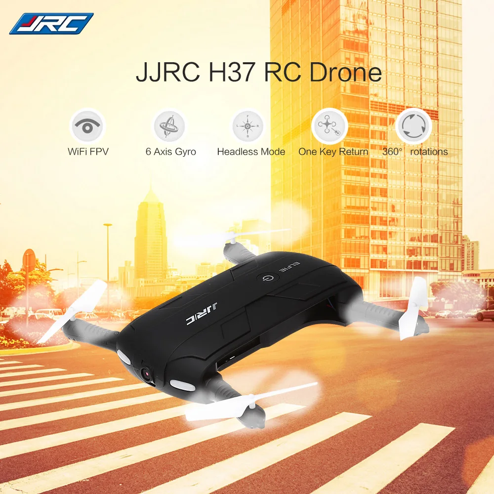 

JJRC H37 RC Helicopter ELFIE Foldable Mini RC Selfie Drone Dron WiFi FPV HD G-sensor Headless Mode Drones Control By Phone