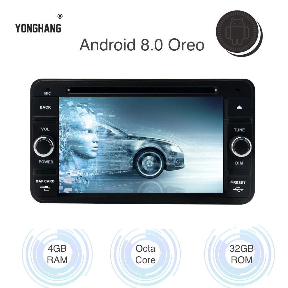 

2 din Car Radio GPS Android 8.0/7.1 for Suzuki Jimny 2007 2008 - 2015 2016 Navi 8-core 4gb ram+32gb rom IPS screen WIFI BT USB