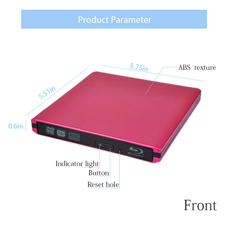 Внешний USB3.0 Blu Ray привод DVD горелка 3D Bluray плеер BD ROM RW горелки писатель для Macbook