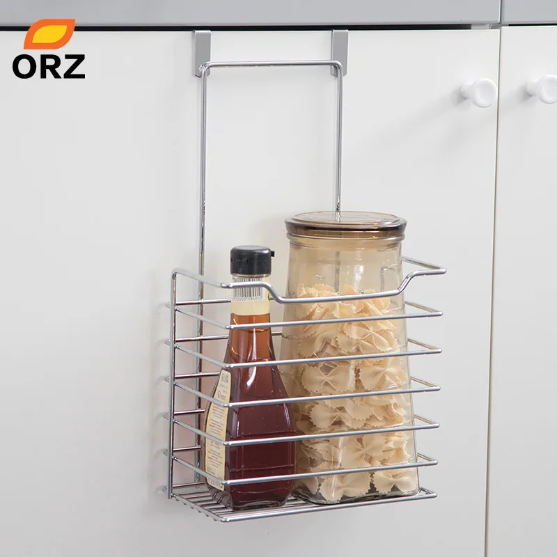

ORZ Kitchen Storage Organizer Over The Cabinet Door Basket Holder Home Office Drawer Storage Case Bathroom Organizer Rack