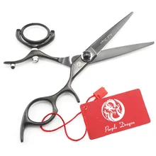 603#5,5 ''бренд фиолетовый дракон высшего класса Парикмахерские ножницы JP 440C 360 градусов вращения ножницы для стрижки волос ножницы для волос