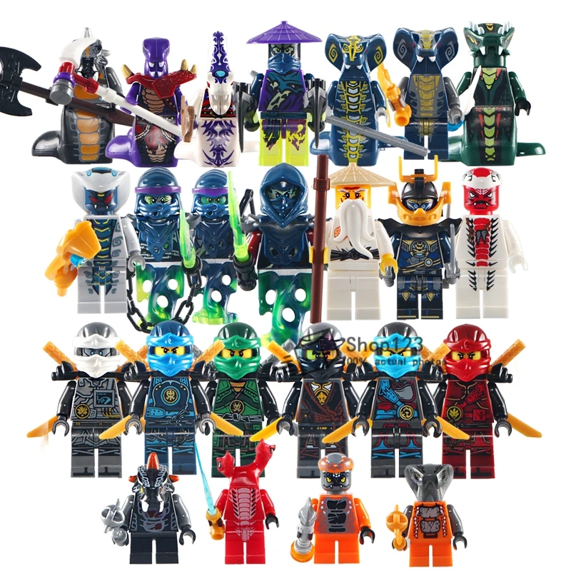 

24PCS/lot Snakes Choppa Jay Kai Cole Zane Lloyd Master Wu Building Blocks Toys Children Gifts