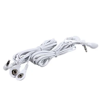 

1pc Replacement Electrod Pads Lead Wire Kabel Connecting Cables For Digital TENS Therapy Massager Machine Plug 3.5mm 2 Buttons
