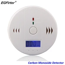 Home Security LCD Carbon Monoxide Detector Independent CO Gas Sensor 85dB Warning-up High Sensitive Poisoning Alarm Detector