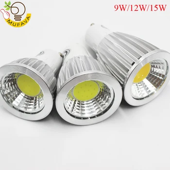 

10PCS Super Bright GU10 Led Bulb Light Dimmable Lampada Decoration Ampoule Warm/White 220V 9W 12W 15W COB Lampada Led E27 Lamp