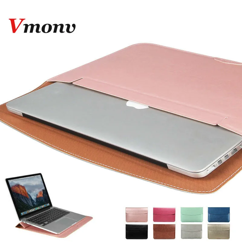 Vmonv Ультратонкий чехол для ноутбука из искусственной кожи Macbook Air 11 13 Retina 12 15 Mac Pro