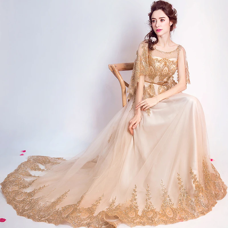 Роскошное Золотое вечернее платье длинное Abendkleider Robe De Soiree Abiye Gece Elbisesi Avondjurk платья