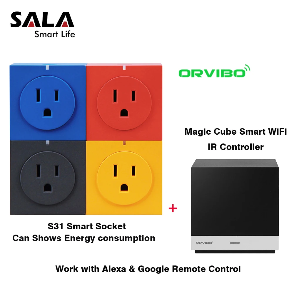 

Original ORVIBO S31 US Standard 15A Wifi Energy Saving Socket Smart Power Plug Work With Alexa Remote Control For Smart Home