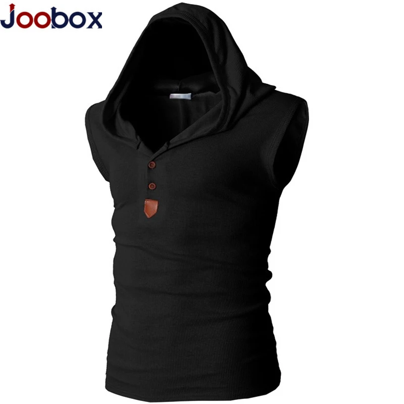 Joobox Sleeveless Hoodie Men Slim Fit Hip Hop Sweatshirt Hoodies Mens ...