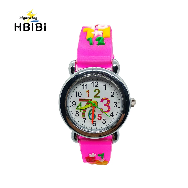 

Student Arabic numerals children Quartz Watch child Silicone Watches pencil Pattern Watch kids Wristwatches girl boy gift clock