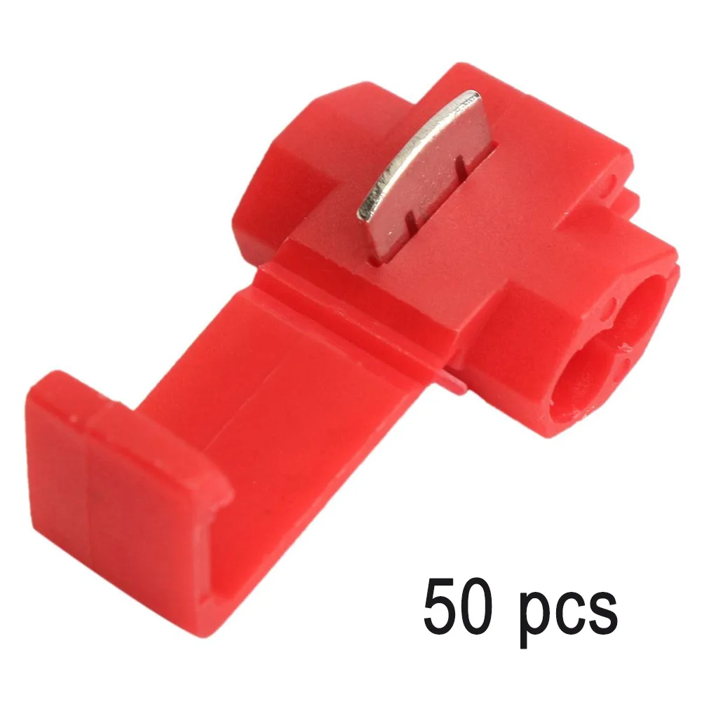 

50Pcs Red Electrical Cable Connectors Fast Quick Splice Lock Wire Terminals Crimp for Car