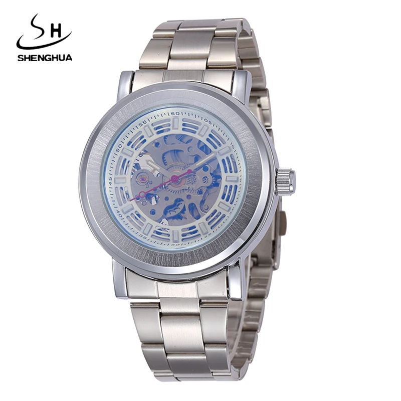 

2017 SHENHUA Luxury Casual Clock Men Automatic Watch Skeleton Business Watch Mechanical Relogio Male Montre Watch Mens Relojes