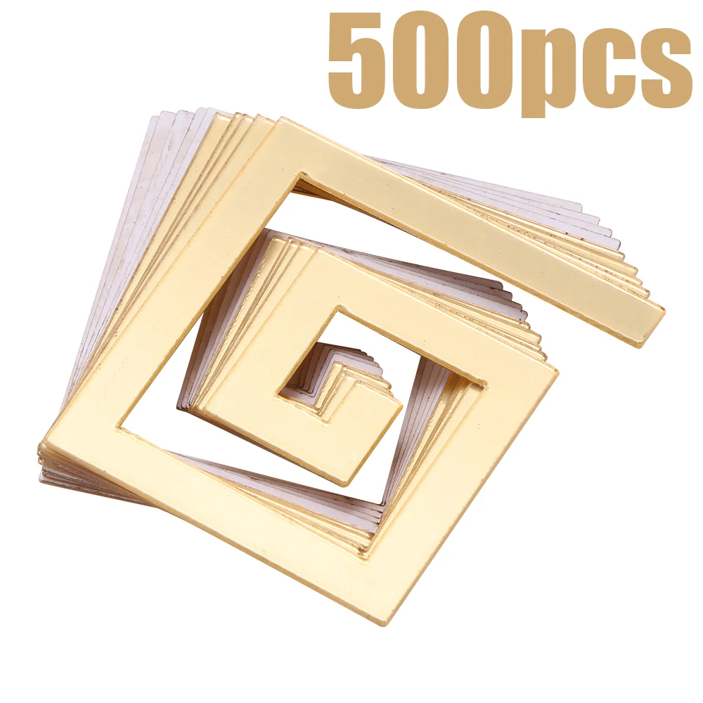 

50/100/200/500pcs Building Border Acrylic Mirror Sticker Wall Art Home DIY Decoration Mirror Wall Stickers Home Decor 48*48mm
