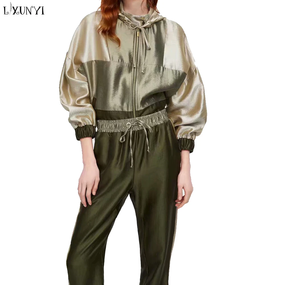

2019 Spring Sweatpants Suit Women Set Two Piece Sets Hoodies Jacket And Harem Pants Suits Sets Loose Casual Trousers Suit Ladies