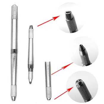 

New Silver Multi-function Eyebrow Makeup Handmade Manual Tattoo Pen Brushwork