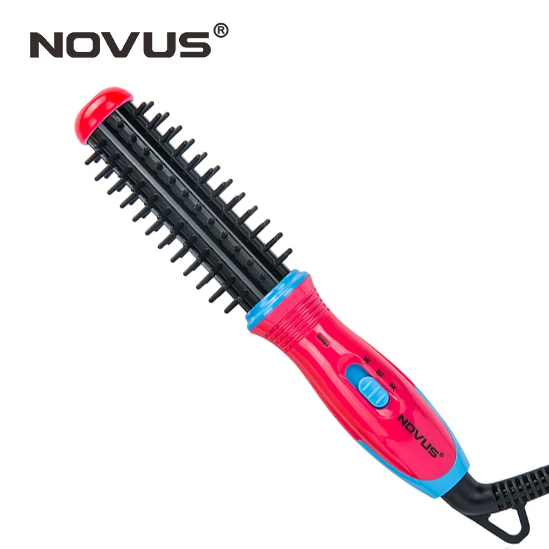 Керамическая плойка для завивки NOVUS мини щетка волос электрическая расческа