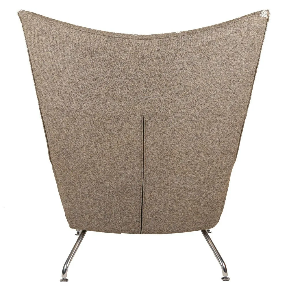 mcm hans j wegner style wing chair and ottoman pavilion stool