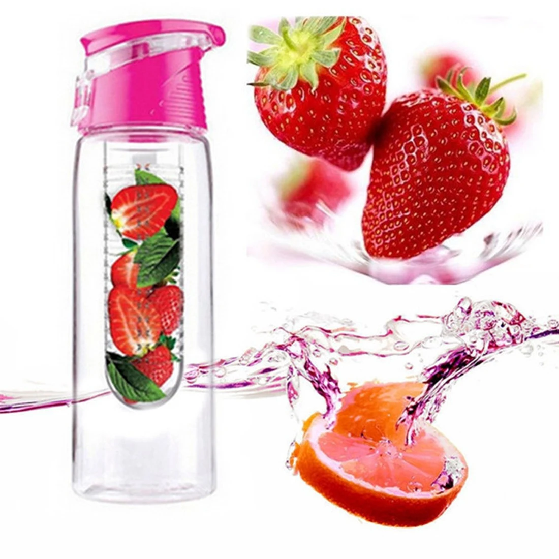 

800ML Fruit Water Bottle Fruit Infuser Lemon bottleJuice Bottle Sport Health Detox Water Bottle Flip Lid for Travel
