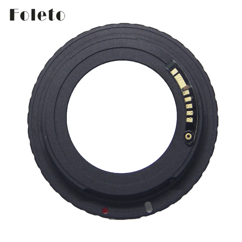 Foleto AF Camera M42 E Black AF Confirm Mount Adapter For M42 Lens to For Canon EOS EF Camera EOS 5D / EOS 5D Mark II / EOS 7D