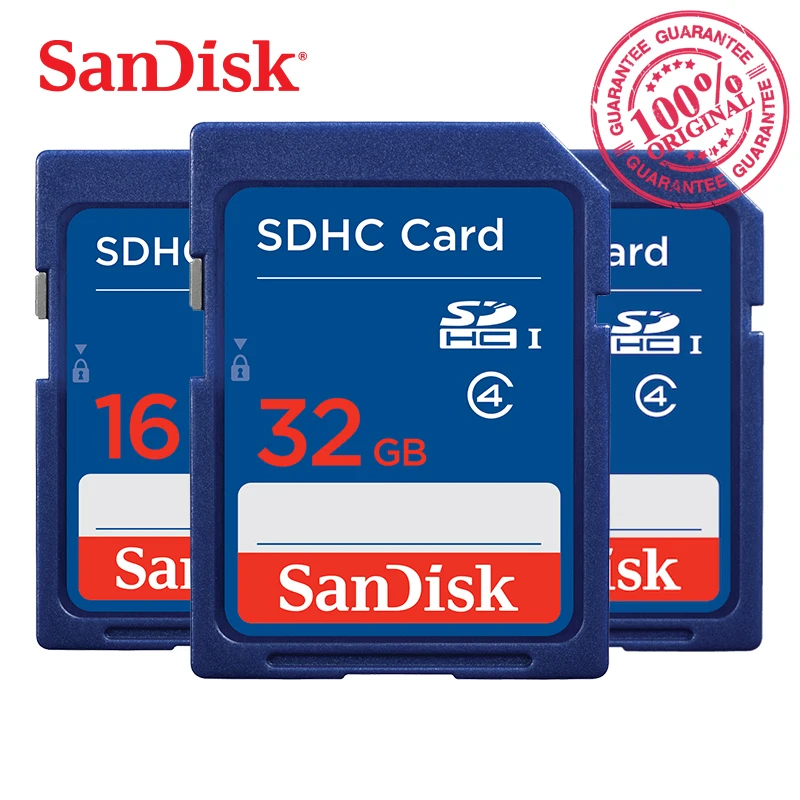 SanDisk Memory Card SDHC 8GB 16GB 32GB SD Card Class4 C4 720P