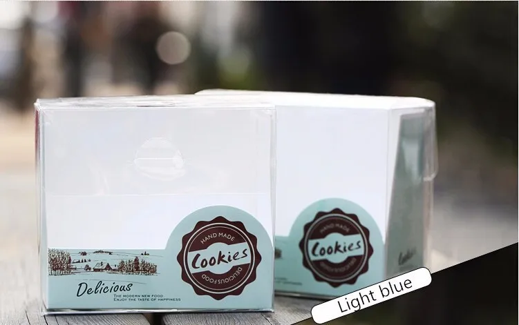 Упаковочный пакет для выпечки, печенье фасовочная коробка для теста, прозрачная коробка для упаковки печенья 3 варианта цвета 25 шт