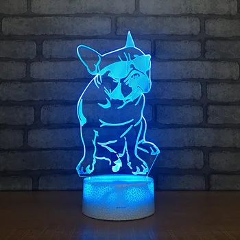 

Dog LED Night Light 7 Color Change Desk Light Action Figures Boys Girls Birthday Toys 328