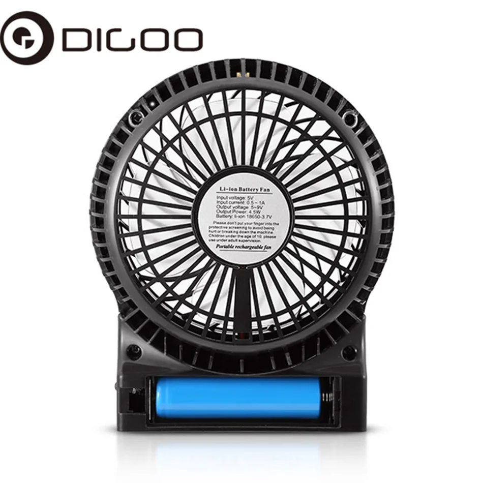 Digoo DF-002 4 дюймов умный дом Портативный Перезаряжаемые Многофункциональный USB вентилятор охлаждения для настольных Тетрадь ноутбука