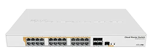 Mikrotik CRS328-24P-4S+ RM 24 порта Gigabit Ethernet маршрутизатор/коммутатор с четырьмя 10 Гбит/с SFP+ порты в 1U rackmount чехол