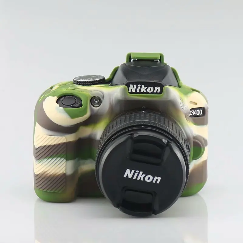 Силиконовая кожа брони Корпус Крышка корпуса протектор для Nikon D3400 корпуса DSLR Камера только в том случае