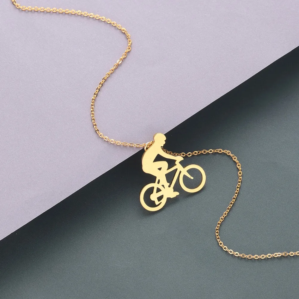 Silver or Gold Bicycle Necklace Sport Jewelry Sterling Silver Bicycle Jewelry Gold Bicycle Jewelry Cycle Necklace Bike Necklace