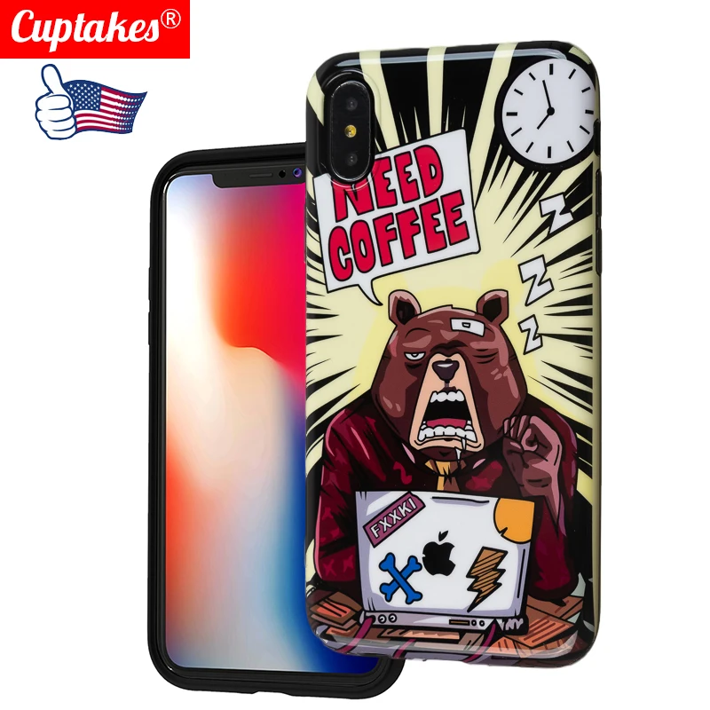 Роскошный фирменный глянцевый мягкий силикон imd чехол для iPhone 7 8 Plus X XS Max XR 6 6S