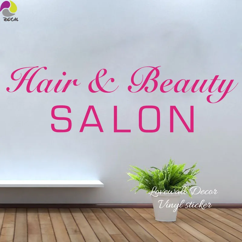 Hair Beautiful Salon Wall Sticker Barber Shop Manicure Spa Nail Woman Wall Window Door Decal Decor Vinyl Art Mural DIY (2)