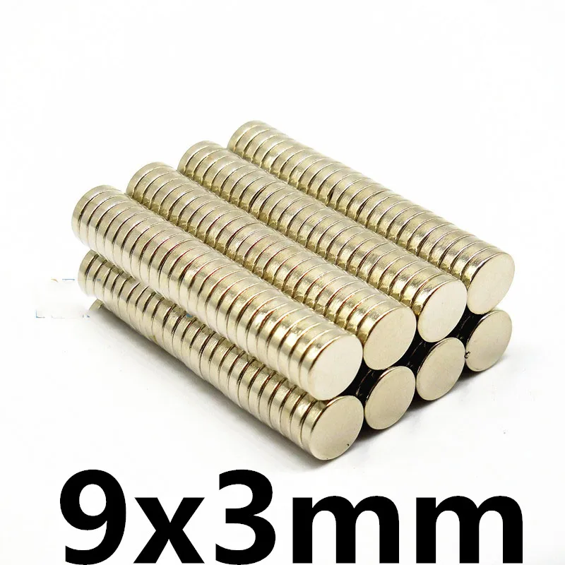 

50pcs 9 x 3 mm N35 Super Strong Powerful Small Round Rare Earth Neodymium Magnets 9 x3 mm