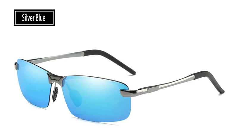 ELITERA алюминиево-магниевые поляризованные солнцезащитные очки, мужские спортивные солнцезащитные очки, зеркальные Мужские очки для вождения, аксессуары, очки E3043 - Цвет линз: SILVER BLUE