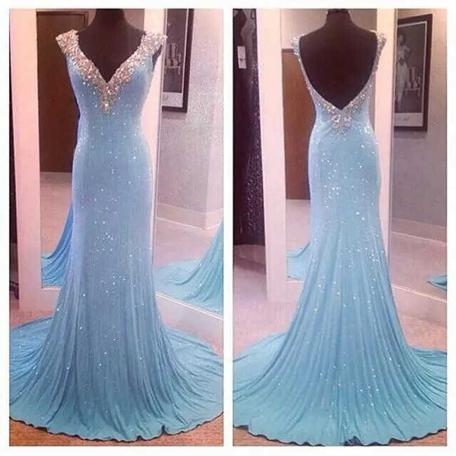 mermaid blue gown