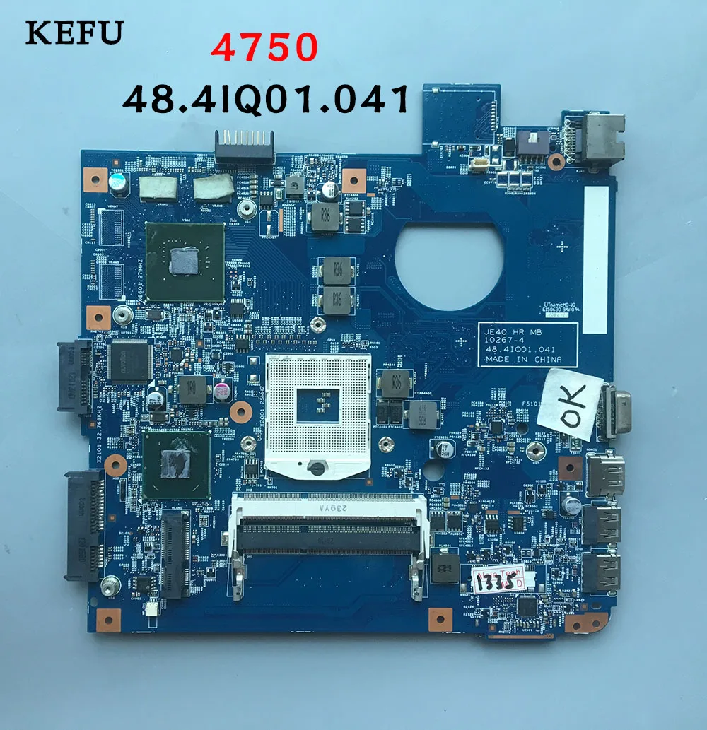 Kefu для acer aspire 4750 48.4IQ01.041 Материнская плата ноутбука DDR3 тестирование