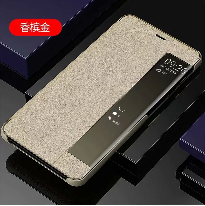 Шампанское Samsung galaxy a7 чехол кронштейн окна защитный чехол флип-чехол КРЫШКА ДЛЯ S8 S9 S10 Plus note 8 9 s7 edge A9 J4 J6 - Цвет: Шампанское