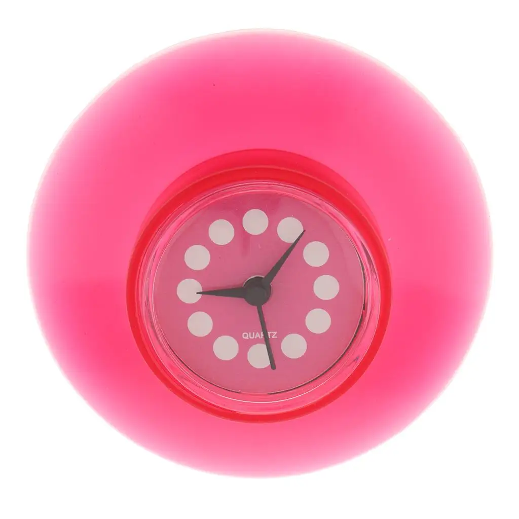 Wall Mount Bathroom Clock Waterproof Mini Watch Bathroom Mirror Suction Wall Clock Shower Quartz Clocks