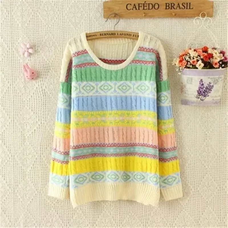 2016 Fashion Autumn&ampWinter Women Pullovers O-Neck Knitted Long sleeve Soft Warm Pullover Female |