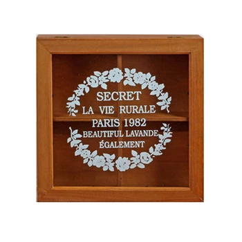 

Wooden Multi Grids Storage Boxes with Glass Cover Design Home Decor Storage Box