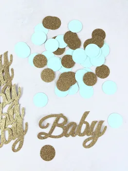 

aby Confetti | Baby Shower Decorations | Gender Reveal Decorations | Gold Glitter Table decor scrapbook Confettis