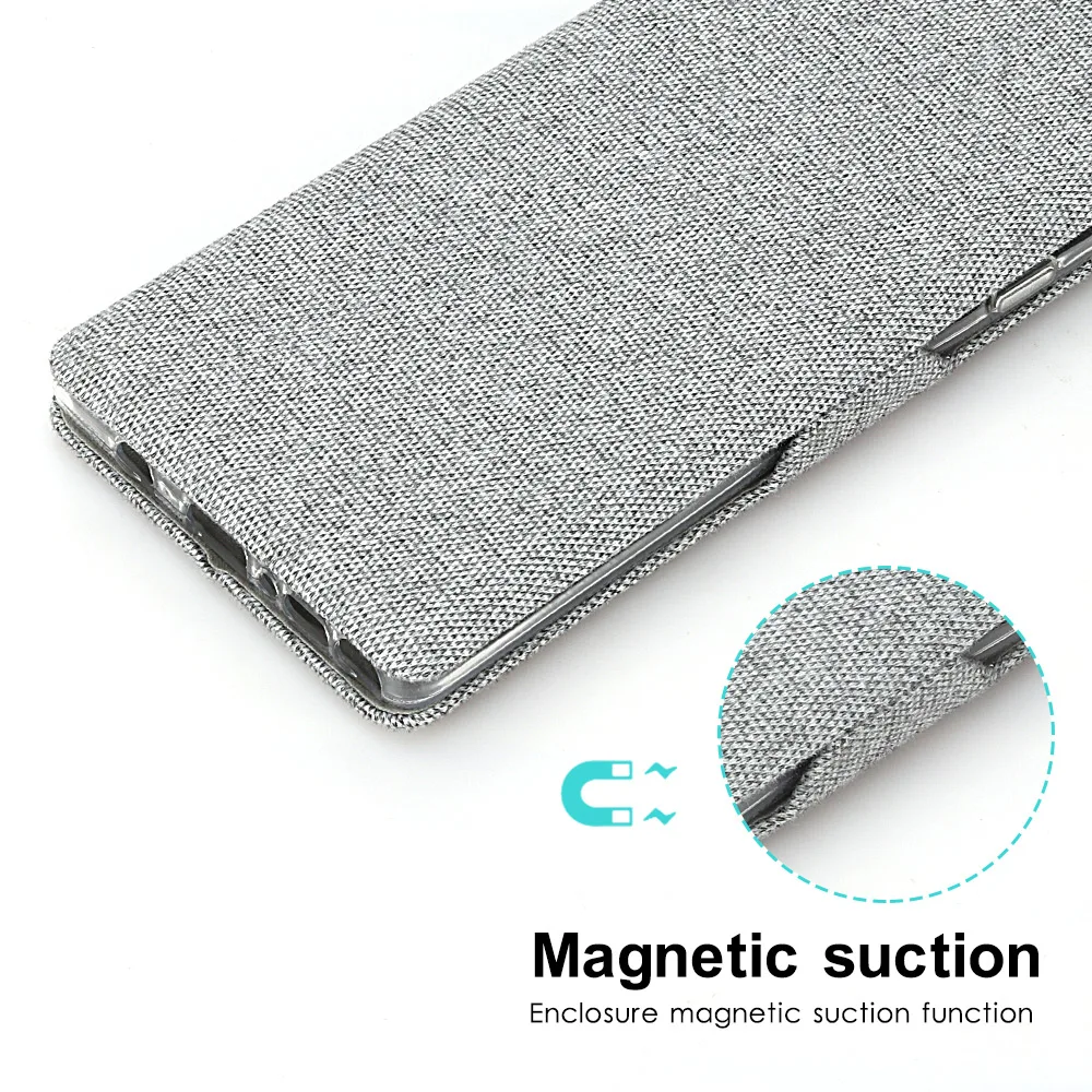 

For Samsung Galaxy Note 9 Case Flip Wallet Leather Cloth Protective Cases Luxury Phone Shockproof Standing Cover with card slot