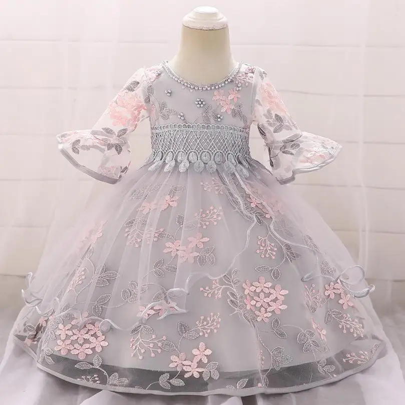 

Baby Girl Dress Party Birthday Wedding Princess Dresses Toddler Infant Girls Christmas Clothes Children Beading Kids Dress Y722