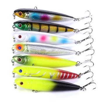 

HENGJIA 100pcs 8cm 8.6g Fishing Lures Pencil Minnow Floating Fishing Tackle Hard Artificial Bait