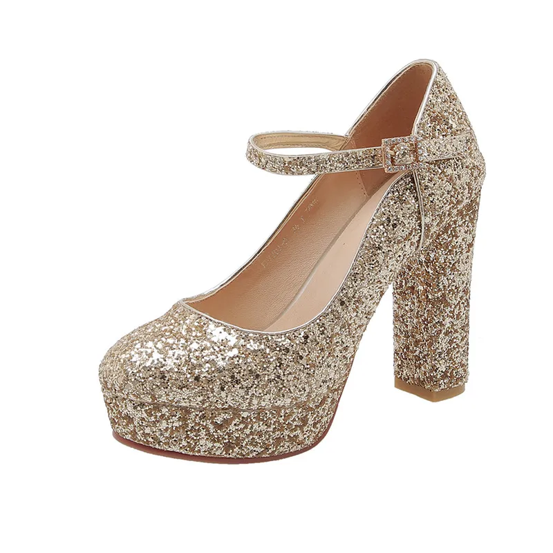YMECHIC White Bridal Wedding Luxury Shoes Women Designers Gold Silver Platform Mary Jane Super High Heels Pumps Plus Size