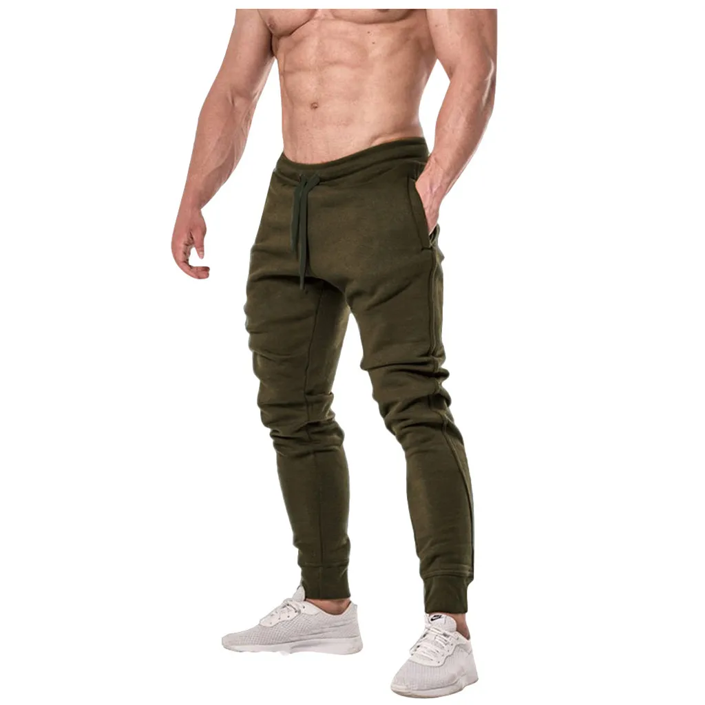 

2019 New Summer Thin Men's Stretch Running Training SweatPants Long Pants pantalones hombre streetwear joggers pantalon homme