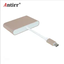 USB C type-C к HDMI VGA 3,5 мм видео USB 3,1 порт концентратор для MacBook Pro/Google Chromebook Pixel/hp/Asus ZenBook 3/LG V20