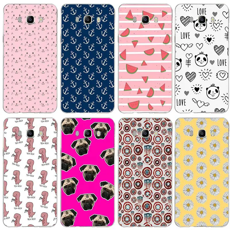 Cell Phone Case for Samsung Galaxy A3 A5 A7 J1 J2 J3 J4 J6 J5 J7 J8 2016 2017 2018 Soft Silicone Female Pink Animal Flower | Мобильные