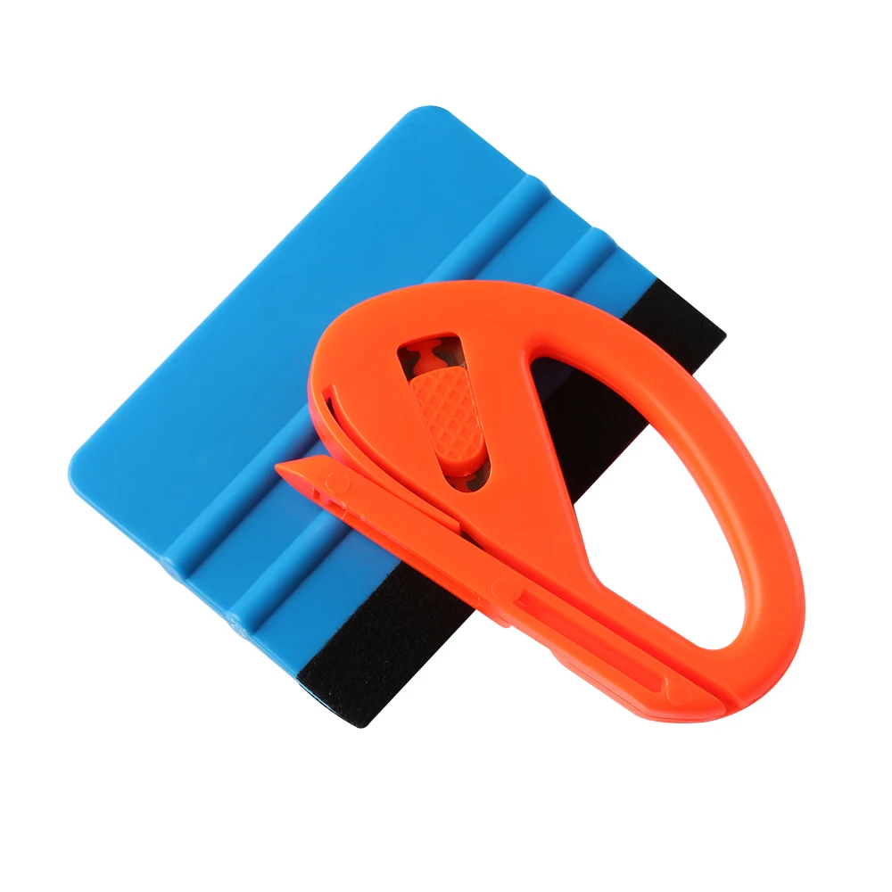 

1 Set Professional Car Wrapping Tools Vinyl Safety Cutter & Felt Edge Squeegee Scraper Safety Sticker Cutter Auto Scraper