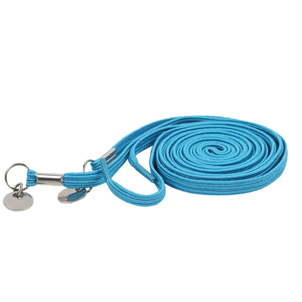 1pair 11 Colors Elastic Locking Round Shoe Laces No Tie Shoelaces Kids Adult Sneakers Quick Laces Strings T2 - Цвет: Синий
